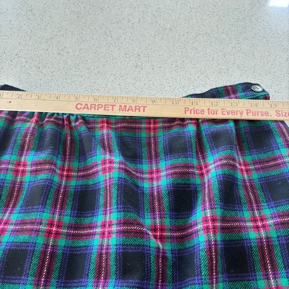 VTG Pendleton Plaid Wool Midi Skirt Womens 12P Lined Pleaded Pockets Made in USA - Picture 11 of 12